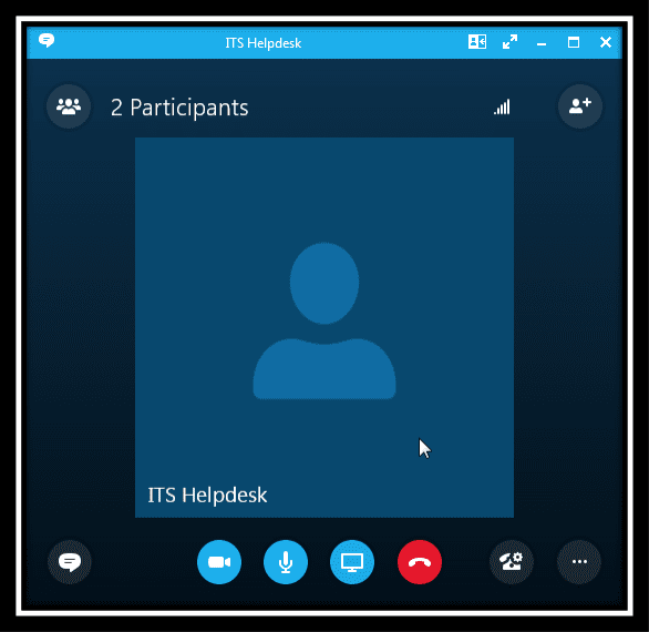 Image displaying an accepted skype call