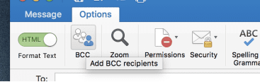 add bcc in outlook for mac